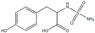 2-[(aminosulfonyl)amino]-3-(4-hydroxyphenyl)propanoic acid 구조식 이미지