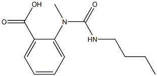 2-[(butylcarbamoyl)(methyl)amino]benzoic acid Structure