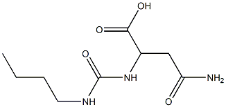 2-[(butylcarbamoyl)amino]-3-carbamoylpropanoic acid Structure