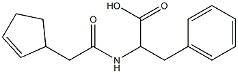 2-[(cyclopent-2-en-1-ylacetyl)amino]-3-phenylpropanoic acid Structure