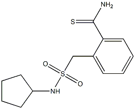 2-[(cyclopentylsulfamoyl)methyl]benzene-1-carbothioamide 구조식 이미지