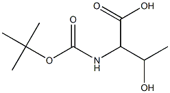 2-[(tert-butoxycarbonyl)amino]-3-hydroxybutanoic acid 구조식 이미지