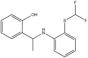2-[1-({2-[(difluoromethyl)sulfanyl]phenyl}amino)ethyl]phenol 구조식 이미지