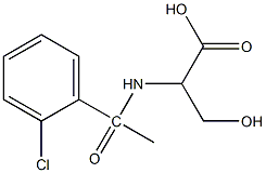 2-[1-(2-chlorophenyl)acetamido]-3-hydroxypropanoic acid Structure