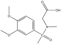 2-[1-(3,4-dimethoxyphenyl)-N-methylacetamido]acetic acid 구조식 이미지