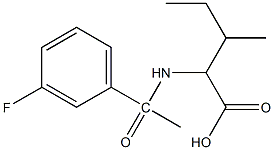 2-[1-(3-fluorophenyl)acetamido]-3-methylpentanoic acid 구조식 이미지