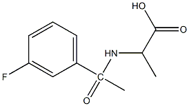 2-[1-(3-fluorophenyl)acetamido]propanoic acid 구조식 이미지