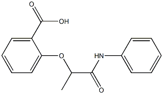 2-[1-(phenylcarbamoyl)ethoxy]benzoic acid Structure