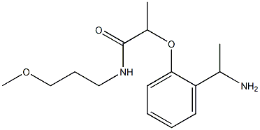 2-[2-(1-aminoethyl)phenoxy]-N-(3-methoxypropyl)propanamide 구조식 이미지