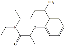 2-[2-(1-aminopropyl)phenoxy]-N,N-diethylpropanamide Structure