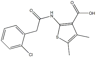 2-[2-(2-chlorophenyl)acetamido]-4,5-dimethylthiophene-3-carboxylic acid Structure