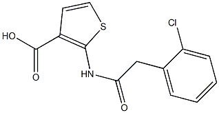 2-[2-(2-chlorophenyl)acetamido]thiophene-3-carboxylic acid 구조식 이미지