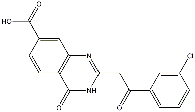 2-[2-(3-chlorophenyl)-2-oxoethyl]-4-oxo-3,4-dihydroquinazoline-7-carboxylic acid Structure