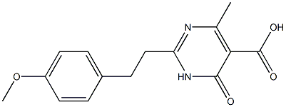 2-[2-(4-methoxyphenyl)ethyl]-4-methyl-6-oxo-1,6-dihydropyrimidine-5-carboxylic acid 구조식 이미지