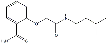 2-[2-(aminocarbonothioyl)phenoxy]-N-(3-methylbutyl)acetamide Structure