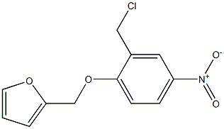 2-[2-(chloromethyl)-4-nitrophenoxymethyl]furan Structure