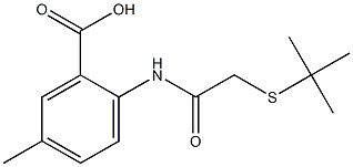 2-[2-(tert-butylsulfanyl)acetamido]-5-methylbenzoic acid 구조식 이미지