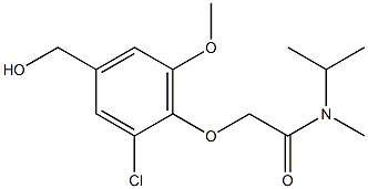 2-[2-chloro-4-(hydroxymethyl)-6-methoxyphenoxy]-N-methyl-N-(propan-2-yl)acetamide 구조식 이미지