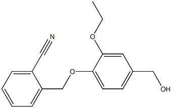 2-[2-ethoxy-4-(hydroxymethyl)phenoxymethyl]benzonitrile 구조식 이미지