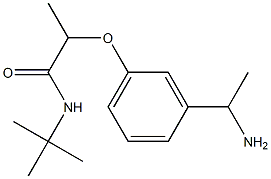 2-[3-(1-aminoethyl)phenoxy]-N-tert-butylpropanamide 구조식 이미지