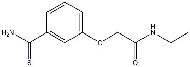 2-[3-(aminocarbonothioyl)phenoxy]-N-ethylacetamide Structure