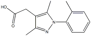 2-[3,5-dimethyl-1-(2-methylphenyl)-1H-pyrazol-4-yl]acetic acid Structure