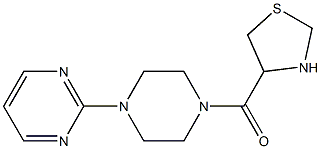 2-[4-(1,3-thiazolidin-4-ylcarbonyl)piperazin-1-yl]pyrimidine 구조식 이미지