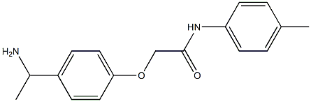 2-[4-(1-aminoethyl)phenoxy]-N-(4-methylphenyl)acetamide Structure