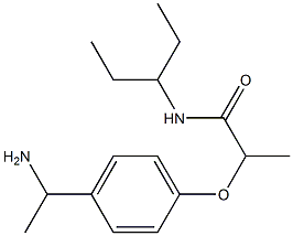 2-[4-(1-aminoethyl)phenoxy]-N-(pentan-3-yl)propanamide 구조식 이미지