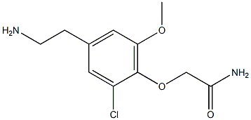 2-[4-(2-aminoethyl)-2-chloro-6-methoxyphenoxy]acetamide Structure