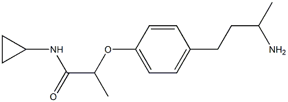 2-[4-(3-aminobutyl)phenoxy]-N-cyclopropylpropanamide Structure