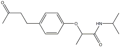 2-[4-(3-oxobutyl)phenoxy]-N-(propan-2-yl)propanamide Structure