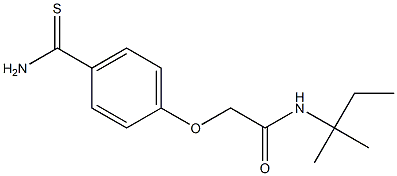 2-[4-(aminocarbonothioyl)phenoxy]-N-(1,1-dimethylpropyl)acetamide Structure