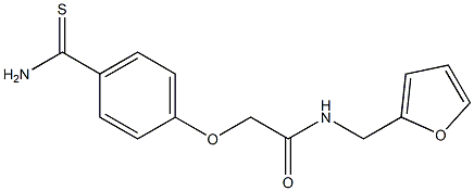 2-[4-(aminocarbonothioyl)phenoxy]-N-(2-furylmethyl)acetamide Structure