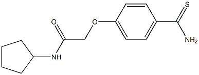 2-[4-(aminocarbonothioyl)phenoxy]-N-cyclopentylacetamide Structure