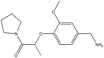 2-[4-(aminomethyl)-2-methoxyphenoxy]-1-(pyrrolidin-1-yl)propan-1-one Structure