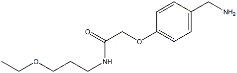 2-[4-(aminomethyl)phenoxy]-N-(3-ethoxypropyl)acetamide Structure