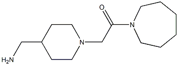 2-[4-(aminomethyl)piperidin-1-yl]-1-(azepan-1-yl)ethan-1-one Structure