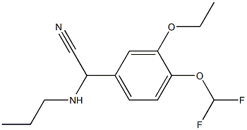 2-[4-(difluoromethoxy)-3-ethoxyphenyl]-2-(propylamino)acetonitrile 구조식 이미지