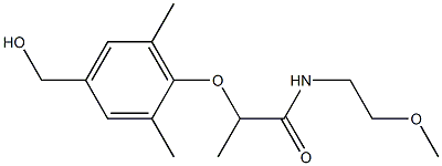2-[4-(hydroxymethyl)-2,6-dimethylphenoxy]-N-(2-methoxyethyl)propanamide Structure