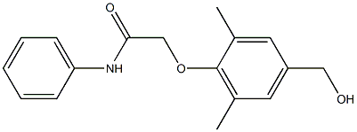 2-[4-(hydroxymethyl)-2,6-dimethylphenoxy]-N-phenylacetamide 구조식 이미지