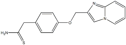 2-[4-(imidazo[1,2-a]pyridin-2-ylmethoxy)phenyl]ethanethioamide Structure