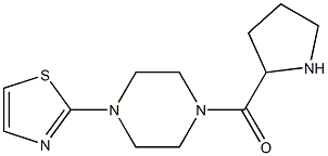 2-[4-(pyrrolidin-2-ylcarbonyl)piperazin-1-yl]-1,3-thiazole 구조식 이미지