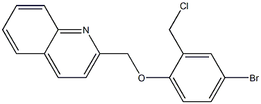 2-[4-bromo-2-(chloromethyl)phenoxymethyl]quinoline 구조식 이미지