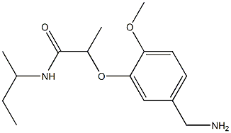 2-[5-(aminomethyl)-2-methoxyphenoxy]-N-(butan-2-yl)propanamide 구조식 이미지