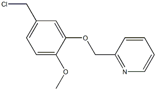 2-[5-(chloromethyl)-2-methoxyphenoxymethyl]pyridine Structure