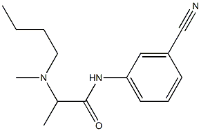 2-[butyl(methyl)amino]-N-(3-cyanophenyl)propanamide Structure