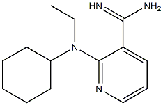 2-[cyclohexyl(ethyl)amino]pyridine-3-carboximidamide Structure