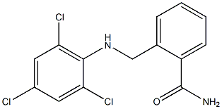2-{[(2,4,6-trichlorophenyl)amino]methyl}benzamide 구조식 이미지