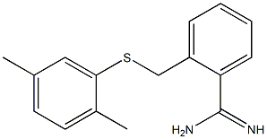 2-{[(2,5-dimethylphenyl)sulfanyl]methyl}benzene-1-carboximidamide Structure